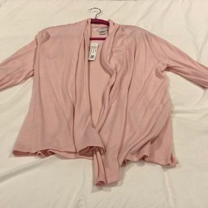NEW: August silk pink open cardigan
